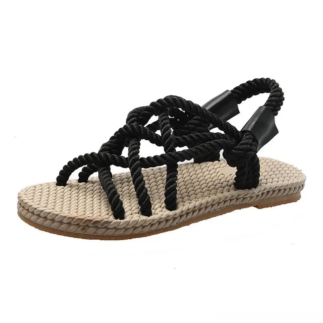Sandales Femme Corde Tressée Élégantes Confortables - Serena-6