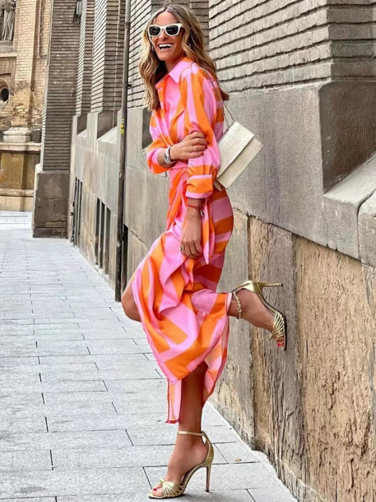 Robe d'Été Femme Longue Élégante à Coupe Fluide - Louisa-2