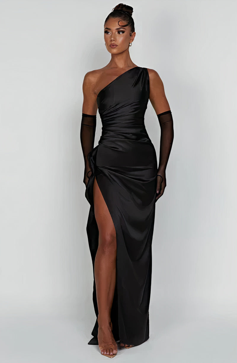 Robe de Soirée Femme Élégante à Une Épaule - Sophie-6