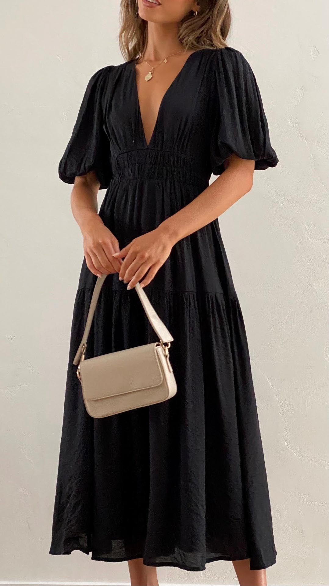 Variant image for Robe Midi Chic Femme à Manches à Volants Élégante - Alessandra-2