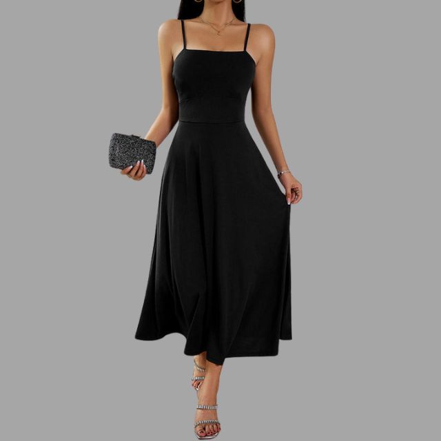 Variant image for Robe Midi Femme Chic Élégante en Tissu Doux - Camille-7