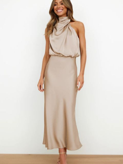 Robe de Soirée Chic en Tissu Fluide Élégant - Sophie-2