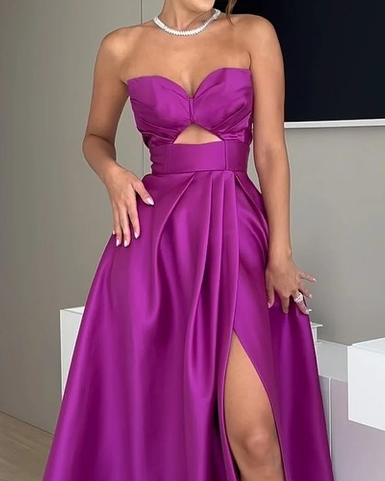 Robe Femme Élégante Sans Manches à Bretelles Spaghetti - Clara-3