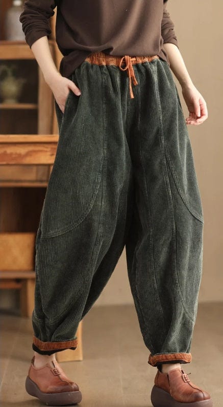 Pantalon en velours côtelé pour femmes