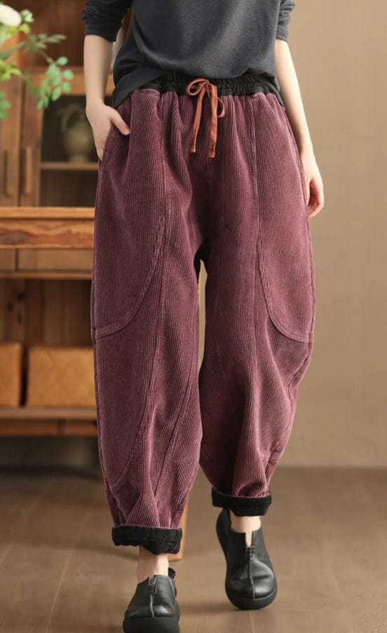 Pantalon en velours côtelé pour femmes