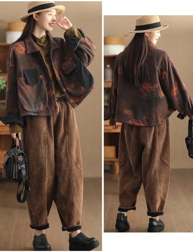 Pantalon en velours côtelé pour femmes