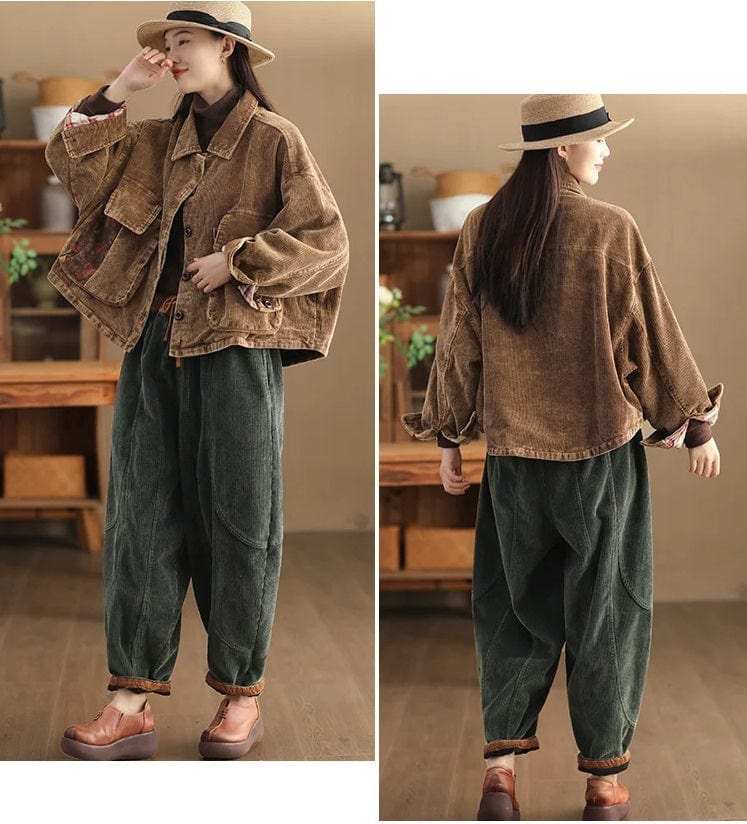 Pantalon en velours côtelé pour femmes