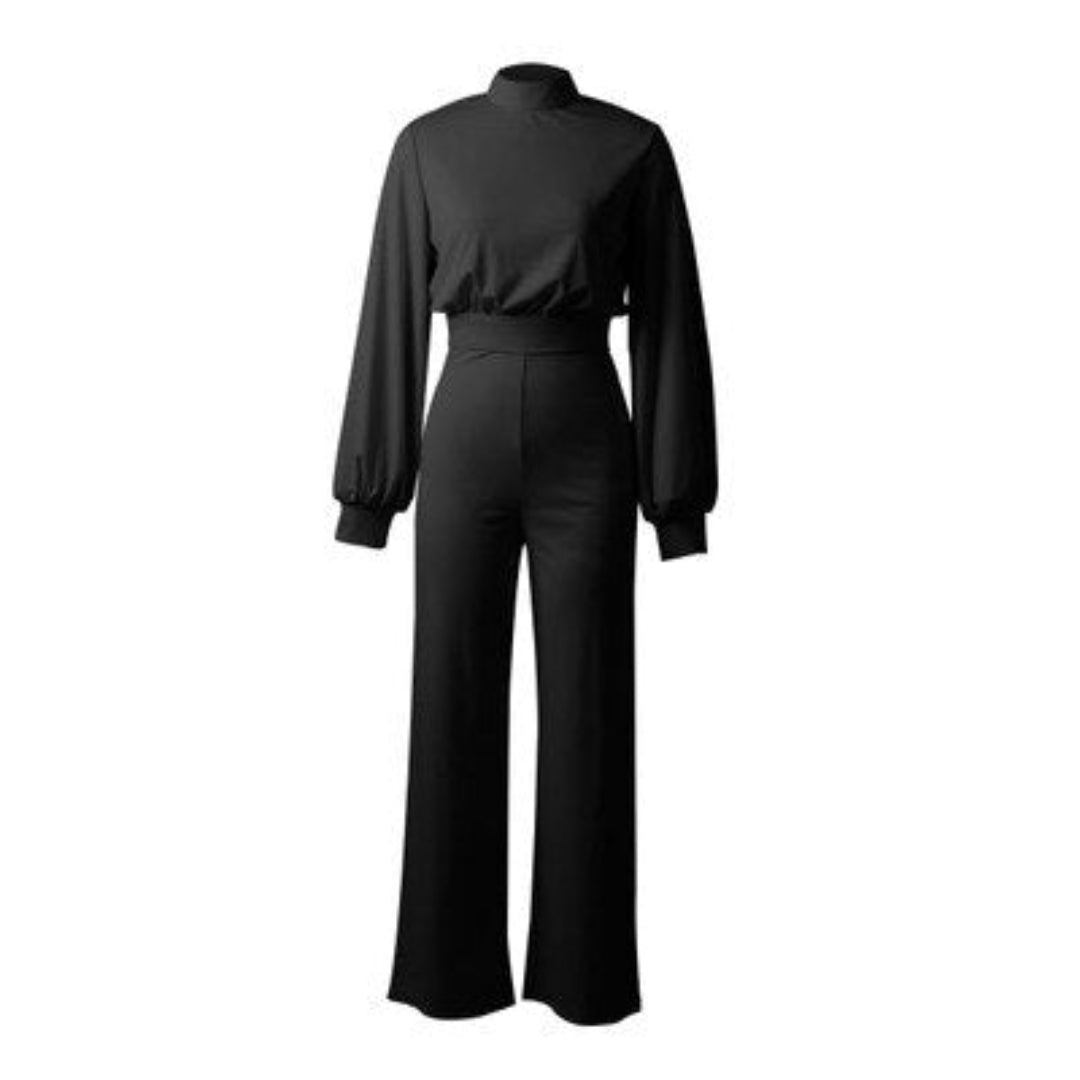 Combinaison Femme Chic Manches Cloche Jambes Larges - Sophie-6