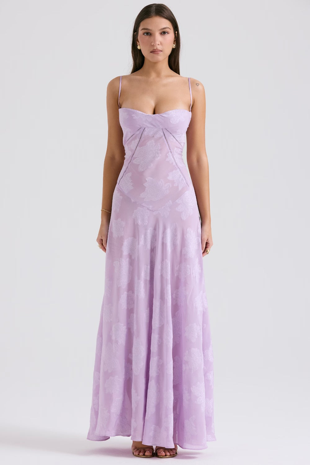 Variant image for Robe Femme Longue en Dentelle Vintage Scintillante - Claire-4